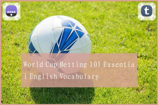 World Cup Betting 101 Essential English Vocabulary